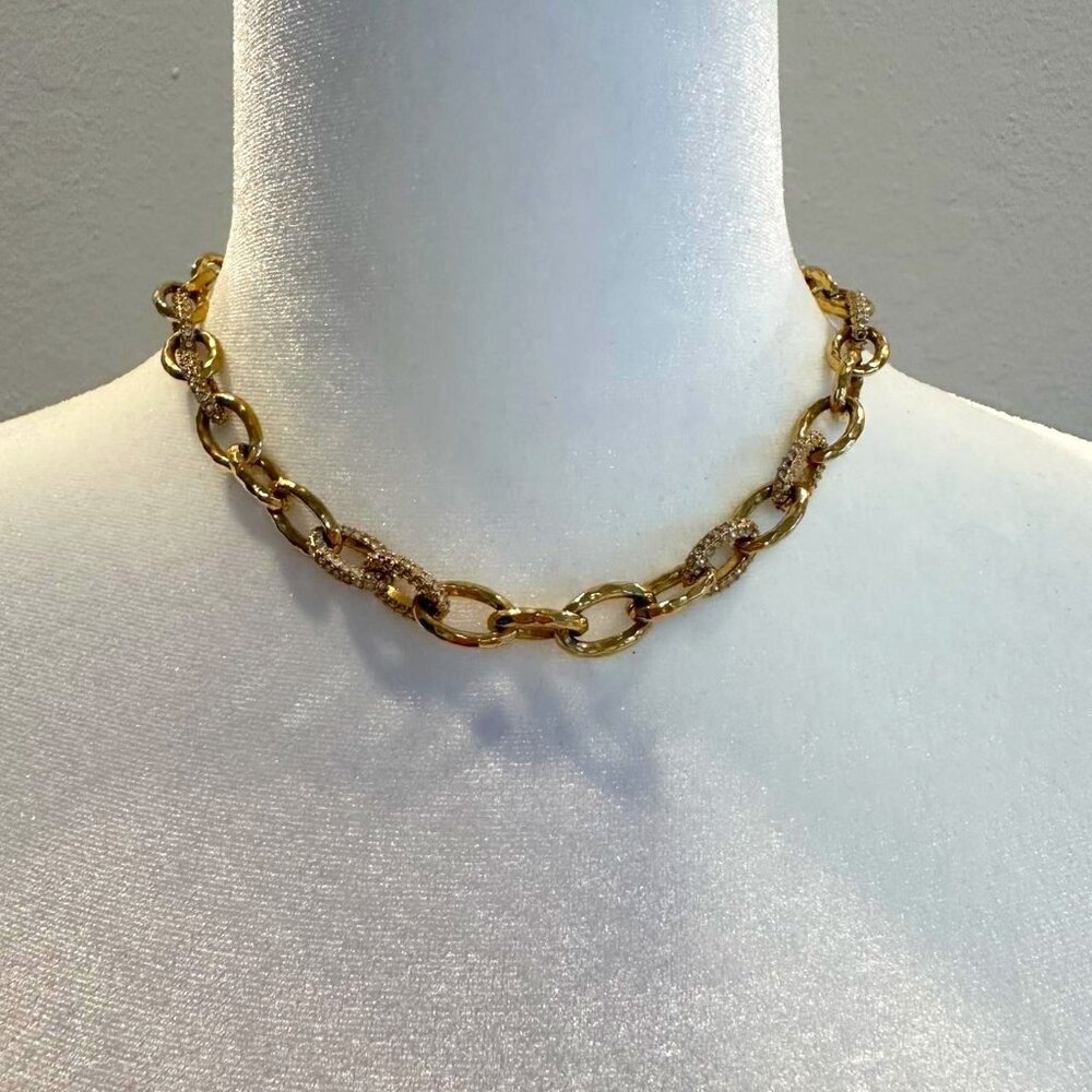 Stella & Dot gold chain link necklace